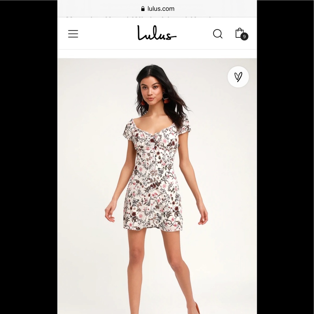 Brand new Floral Print Button-Front Mini Dress